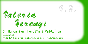 valeria herenyi business card